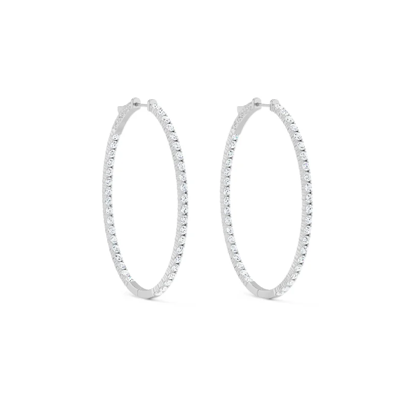 Flash Sale On Elegant Jewelry – Don't Miss Out Diamond Inside-Out Oval Profile Long Hoops Flash Sale On Elegant Jewelry – Don't Miss Out Diamond Inside-Out Oval Profile Long Hoops