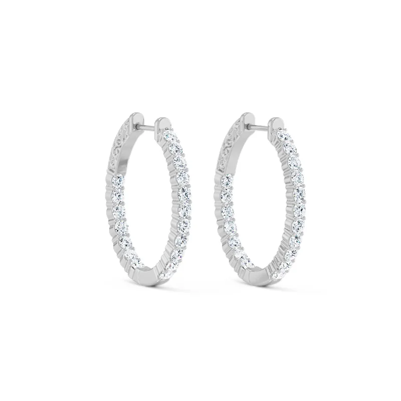 Buy More, Save More On Stunning Jewelry Pieces Diamond Inside-Out Oval Profile Short Hoops Buy More, Save More On Stunning Jewelry Pieces Diamond Inside-Out Oval Profile Short Hoops