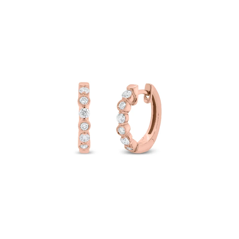 Luxury Jewelry Sale – Elegant Styles At Unbeatable Prices Diamond Huggie Earrings with Bezels & Milgrain Detail Luxury Jewelry Sale – Elegant Styles At Unbeatable Prices Diamond Huggie Earrings with Bezels & Milgrain Detail