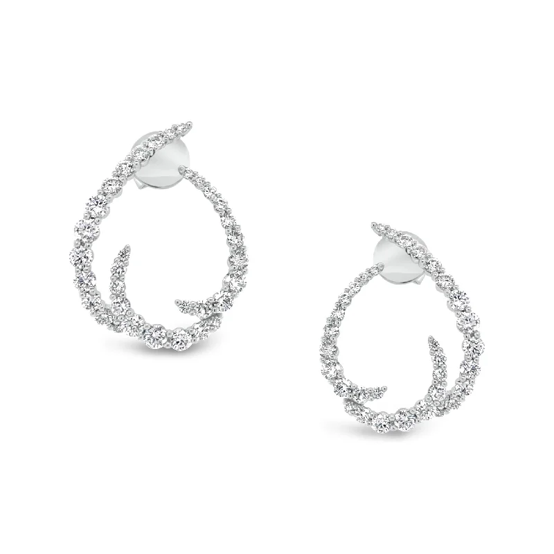 Handcrafted Beauty At Affordable Prices Diamond Open Swoop Earrings
