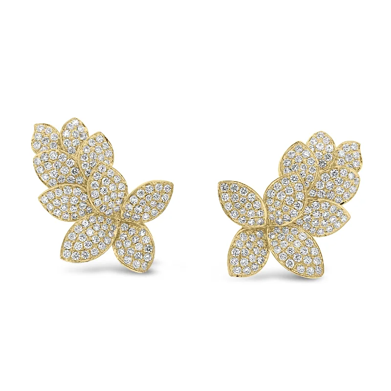 Get The Sparkle You Love At Prices You Adore Diamond Ornate Flower Crawler Earrings
