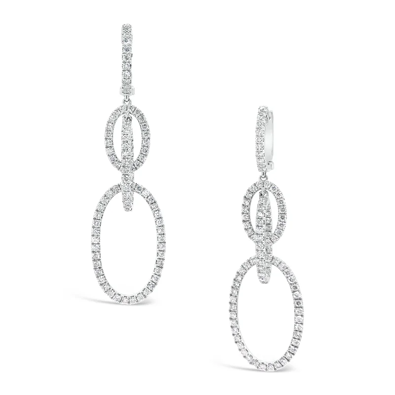 Make Your Outfit Shine With Discounted Jewelry Diamond Oval Dangle Earrings