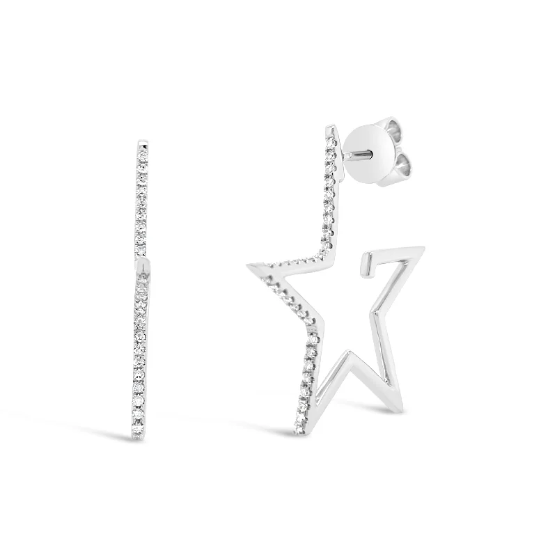Limited-Stock Jewelry Sale – Once It's Gone, It's Gone Diamond Star Hoop Earrings