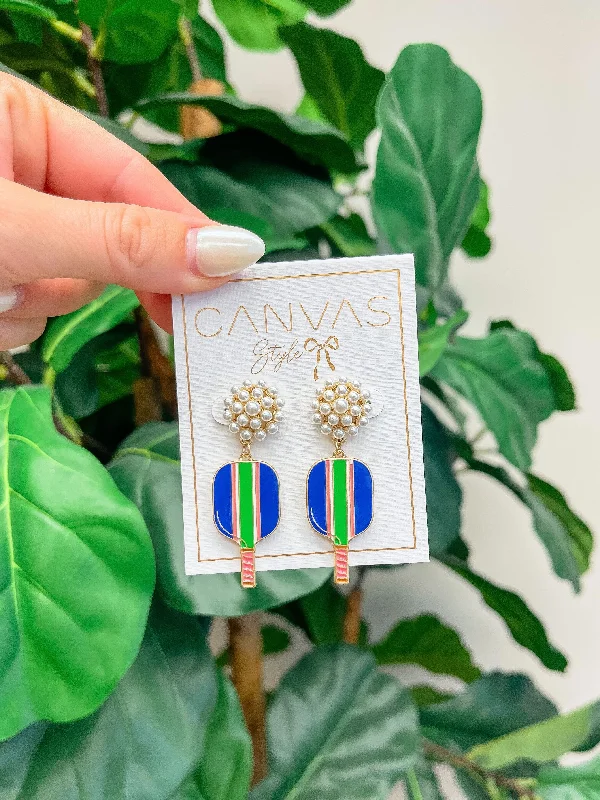 Premium Jewelry At Special Low Prices For A Limited Time Ellie Pickleball Pearl Cluster Drop Earrings - Blue Premium Jewelry At Special Low Prices For A Limited Time Ellie Pickleball Pearl Cluster Drop Earrings - Blue