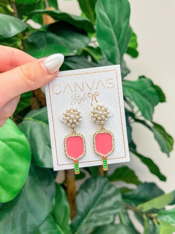 Trending Jewelry Now Available At Exclusive Prices Ellie Pickleball Pearl Cluster Drop Earrings - Pink Trending Jewelry Now Available At Exclusive Prices Ellie Pickleball Pearl Cluster Drop Earrings - Pink