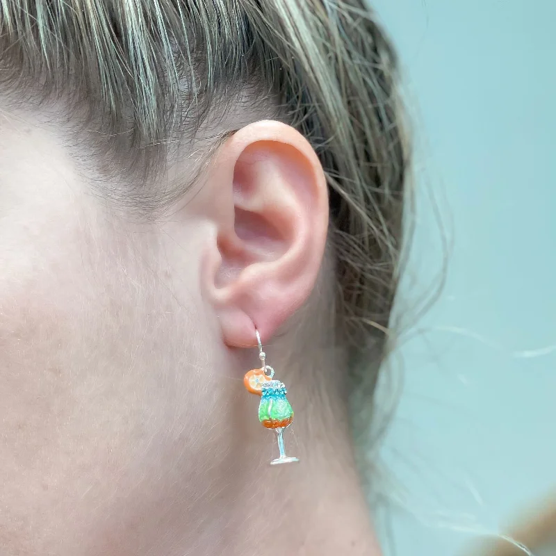 Shop Elegant Jewelry At Unbeatable Prices Enamel Tropical Drink Dangle Earrings