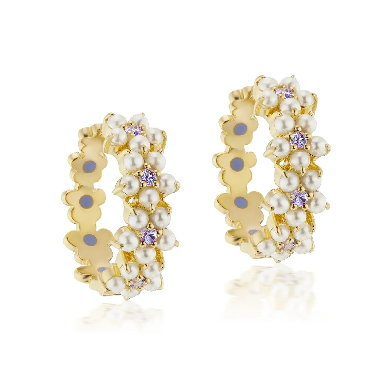 Stunning Jewelry At A Fraction Of The Price Gemstone Flower Hoop Earrings