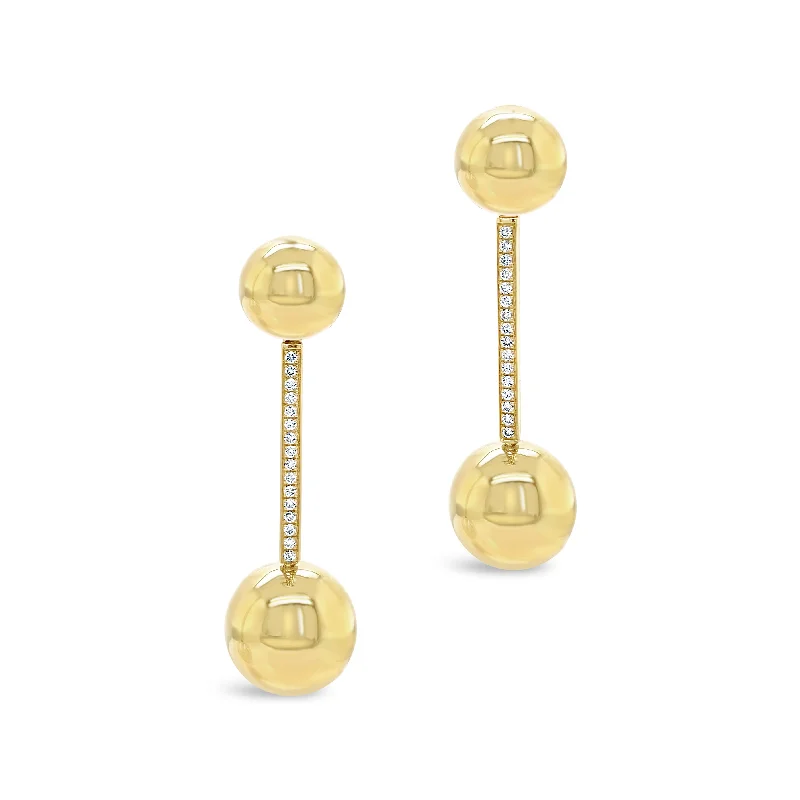 Best Jewelry Deals – Shop Premium Pieces At Great Prices Gold Ball Drop Earrings with Diamonds