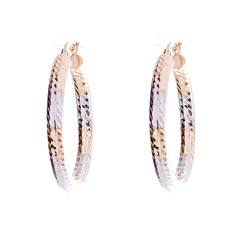 Jewelry Clearance – Final Chance To Save Big Two-Tone Gold Hoops