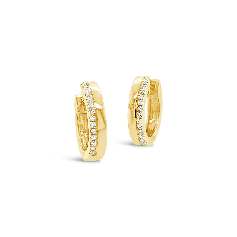 Don't Miss Our Biggest Jewelry Sale Of The Season Half & Half Diamond & Gold Huggie Earrings Don't Miss Our Biggest Jewelry Sale Of The Season Half & Half Diamond & Gold Huggie Earrings