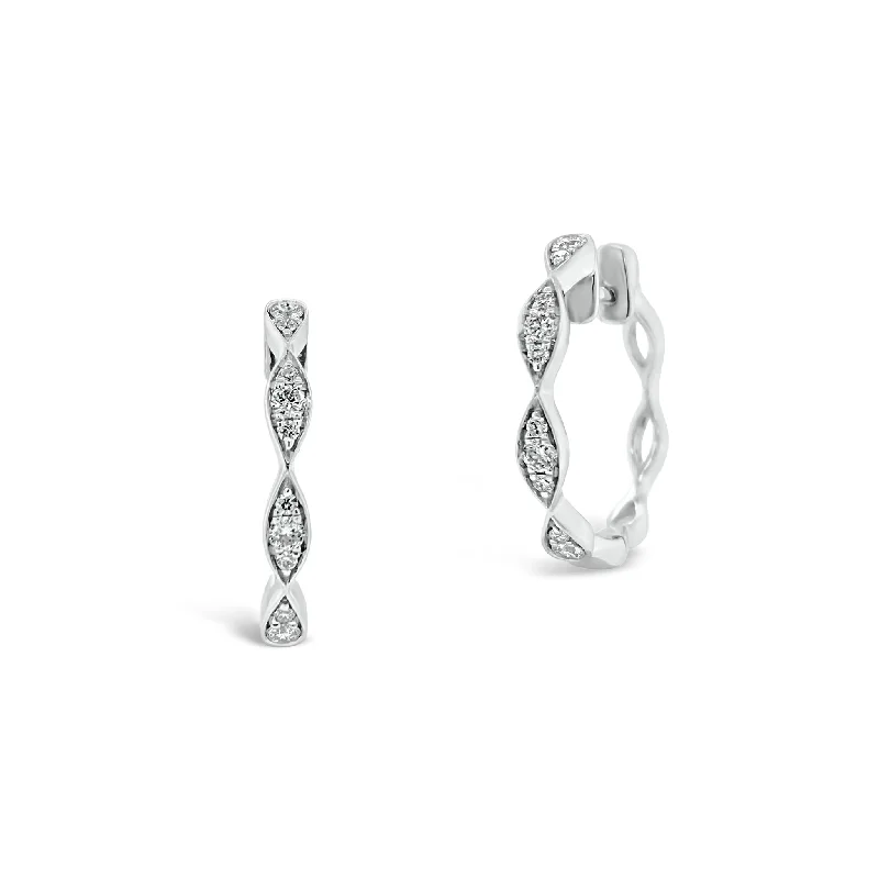 Exclusive Online Discounts On Stylish Jewelry Large Diamond Wavy Hoop Earrings