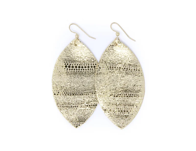Unique Jewelry For Less – Shop The Sale Now Luna Gold Leather Earrings