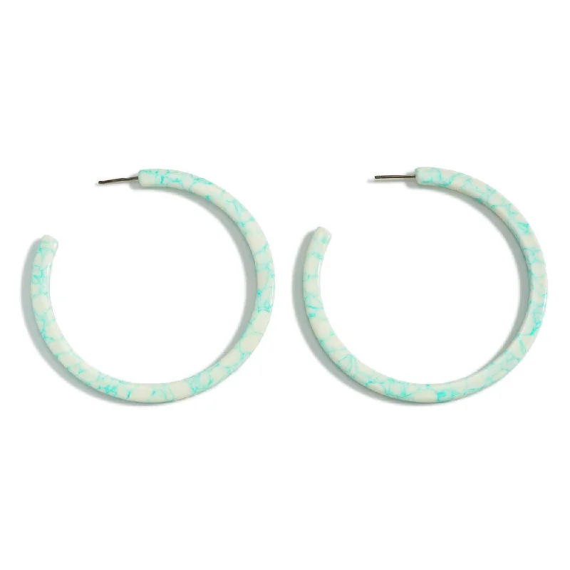 Jewelry Deals That Sparkle – Shop Today MARBLED GREEN HOOP EARRINGS