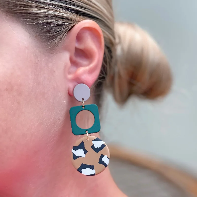 Timeless Jewelry At Special Discount Rates Mod Leopard Clay Dangle Earrings