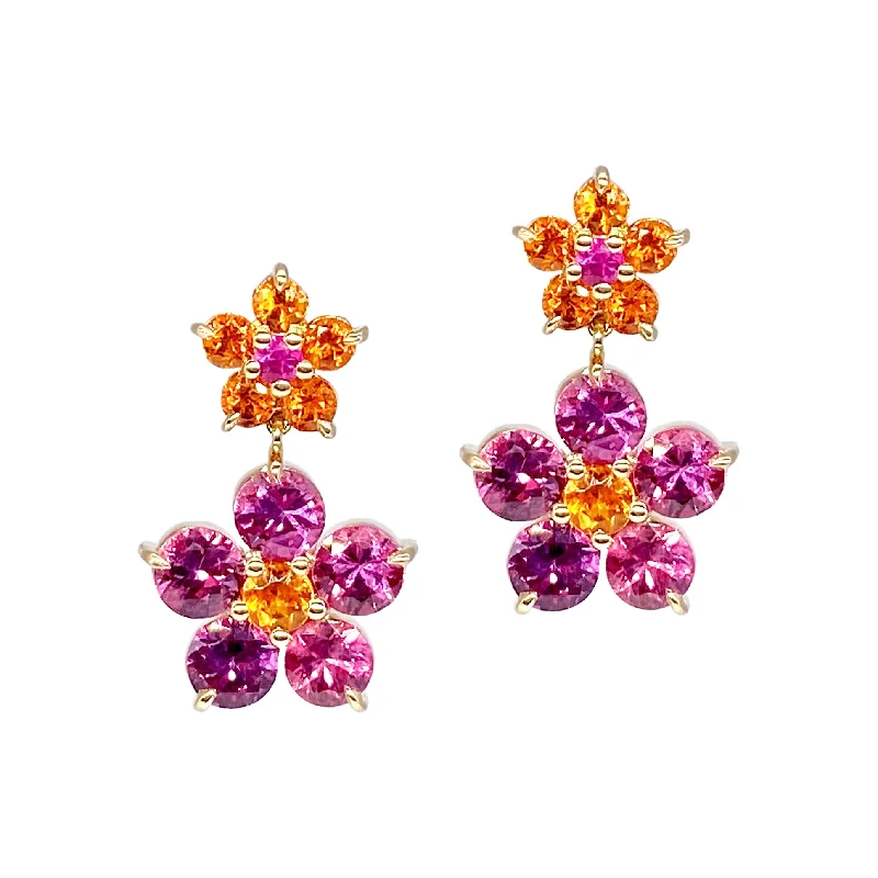 Stunning Jewelry Pieces At The Lowest Prices Ever One of a Kind Precious Flower Double Drop Earrings Stunning Jewelry Pieces At The Lowest Prices Ever One of a Kind Precious Flower Double Drop Earrings