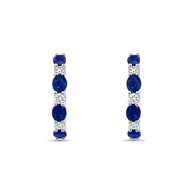 Affordable Glamour – Premium Jewelry At Special Prices Oval Sapphire and Round Diamond Hoops Affordable Glamour – Premium Jewelry At Special Prices Oval Sapphire and Round Diamond Hoops