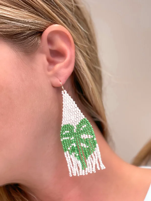 High-End Sparkle, Low-End Prices – Jewelry Sale Live Palm Leaf Fringe Beaded Dangle Earrings High-End Sparkle, Low-End Prices – Jewelry Sale Live Palm Leaf Fringe Beaded Dangle Earrings