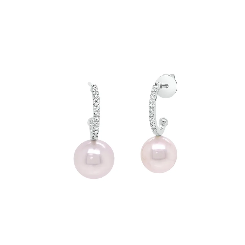 Accessorize For Less – Luxury Jewelry At Affordable Prices Pearl & Diamond Open Huggie Earrings Accessorize For Less – Luxury Jewelry At Affordable Prices Pearl & Diamond Open Huggie Earrings