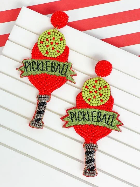 Exclusive Jewelry Discounts – Shop Now For Savings 'Pickleball' Paddle Beaded Dangle Earrings Exclusive Jewelry Discounts – Shop Now For Savings 'Pickleball' Paddle Beaded Dangle Earrings