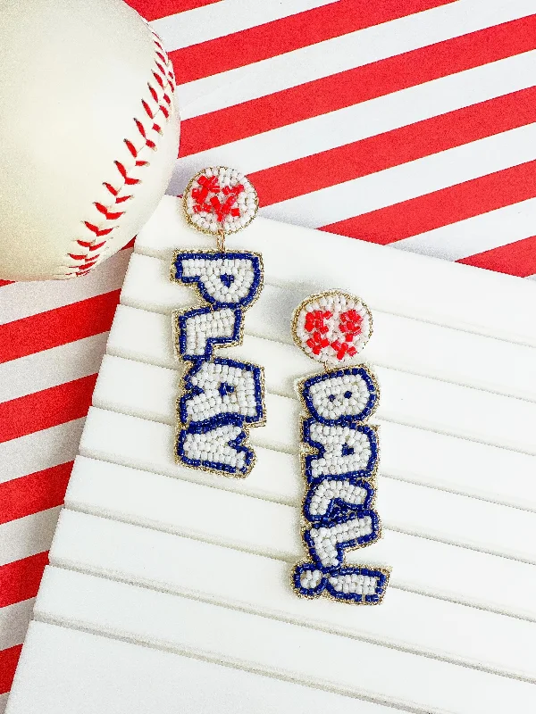Bold And Beautiful Jewelry Now At Irresistible Prices 'Play Ball' Baseball Beaded Dangle Earrings Bold And Beautiful Jewelry Now At Irresistible Prices 'Play Ball' Baseball Beaded Dangle Earrings