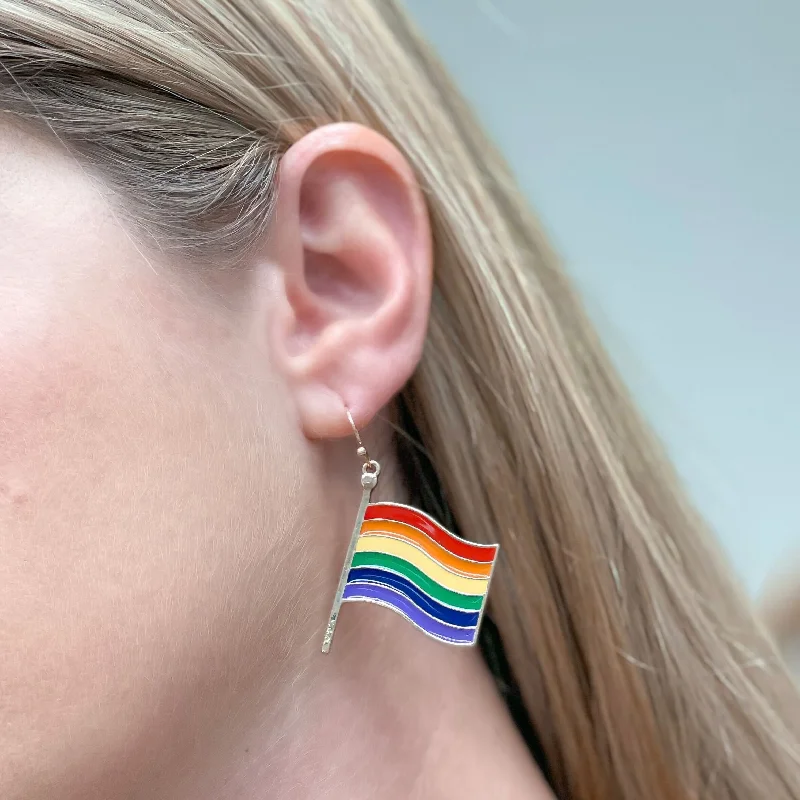 Stunning Statement Jewelry, Unbeatable Discounts Pride Flag Dangle Earrings