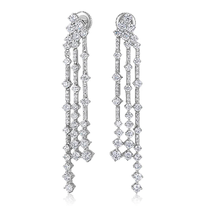 Shop Jewelry That Shines Without The High Price Round Brilliant drop earrings in sterling silver Shop Jewelry That Shines Without The High Price Round Brilliant drop earrings in sterling silver