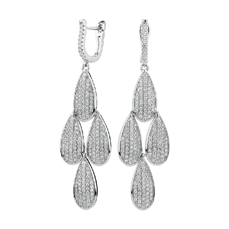 Timeless Beauty, Unbeatable Deals – Jewelry Sale On Round Brilliant drop earrings with 2.24 carats* of diamond simulants in sterling silver Timeless Beauty, Unbeatable Deals – Jewelry Sale On Round Brilliant drop earrings with 2.24 carats* of diamond simulants in sterling silver