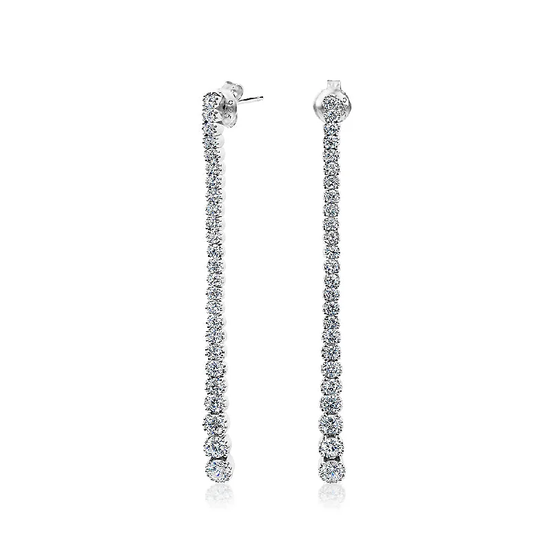 Don't Miss Our Biggest Jewelry Sale Of The Season Round Brilliant drop earrings with 2.42 carats* of diamond simulants in sterling silver Don't Miss Our Biggest Jewelry Sale Of The Season Round Brilliant drop earrings with 2.42 carats* of diamond simulants in sterling silver