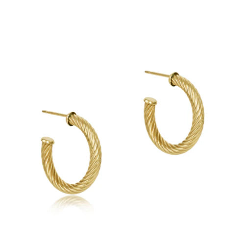 Seasonal Jewelry Clearance – Best Styles At The Lowest Prices Round Gold 1.125" Post Textured Twist Hoop - 4mm - by enewton Seasonal Jewelry Clearance – Best Styles At The Lowest Prices Round Gold 1.125" Post Textured Twist Hoop - 4mm - by enewton
