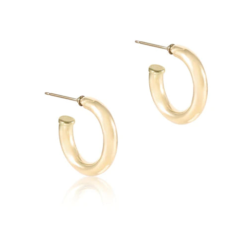 Affordable Luxury Jewelry – Style At A Great Price round gold 1" post hoop - 4mm by enewton Affordable Luxury Jewelry – Style At A Great Price round gold 1" post hoop - 4mm by enewton
