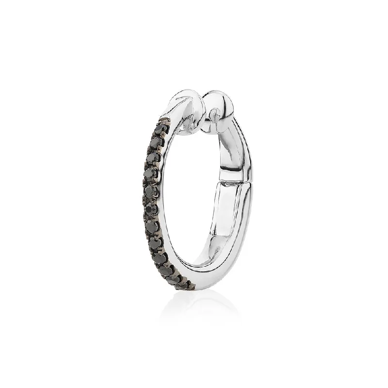 Fashion-Forward Jewelry At Incredible Prices Single earring cuff with diamond simulants in 10 carat white gold and sterling silver Fashion-Forward Jewelry At Incredible Prices Single earring cuff with diamond simulants in 10 carat white gold and sterling silver