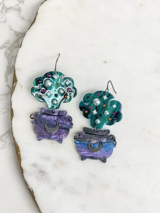 Buy More, Save More – Special Jewelry Discounts Spooky Cauldron Dangle Earrings - Green Buy More, Save More – Special Jewelry Discounts Spooky Cauldron Dangle Earrings - Green