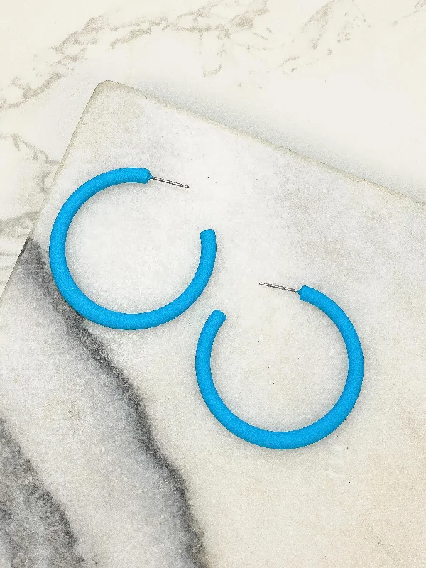 Grab Stylish Jewelry Before The Sale Ends The Classic Enamel Hoop - Blue