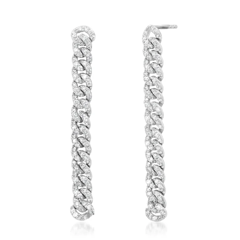 Last Chance To Shop High-End Jewelry At Markdown Prices The Influencer Diamond Chain Drop Earrings Last Chance To Shop High-End Jewelry At Markdown Prices The Influencer Diamond Chain Drop Earrings