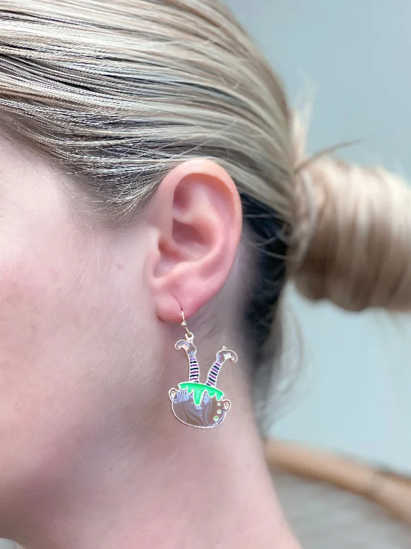 Exclusive Gemstone Jewelry At Special Prices Witch's Cauldron Enamel Dangle Earrings Exclusive Gemstone Jewelry At Special Prices Witch's Cauldron Enamel Dangle Earrings