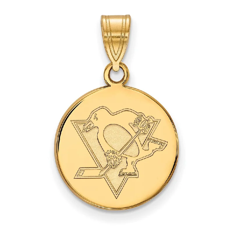 Jewelry Clearance – Final Chance To Save Big 10k Yellow Gold NHL Pittsburgh Penguins Medium Disc Pendant Jewelry Clearance – Final Chance To Save Big 10k Yellow Gold NHL Pittsburgh Penguins Medium Disc Pendant