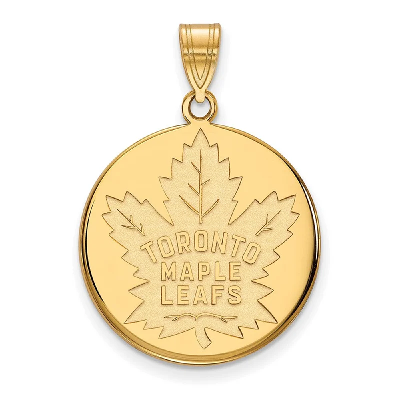 Don't Miss These Dazzling Jewelry Discounts 10k Yellow Gold NHL Toronto Maple Leafs Large Disc Pendant Don't Miss These Dazzling Jewelry Discounts 10k Yellow Gold NHL Toronto Maple Leafs Large Disc Pendant