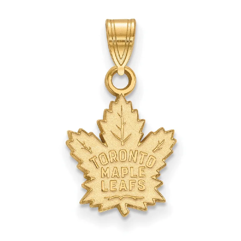 Handcrafted Jewelry Sale – Unique Designs At Low Prices 10k Yellow Gold NHL Toronto Maple Leafs Small Pendant