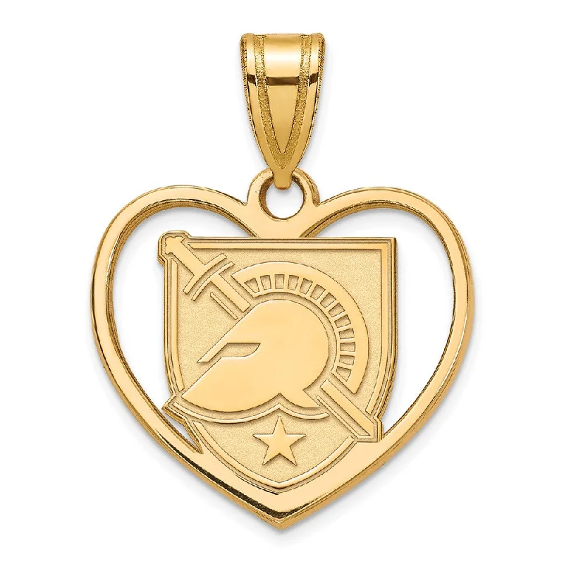 Celebrate Every Occasion With Sparkling Savings 14k Gold Plated Silver Military Academy Shield Heart Pendant Celebrate Every Occasion With Sparkling Savings 14k Gold Plated Silver Military Academy Shield Heart Pendant