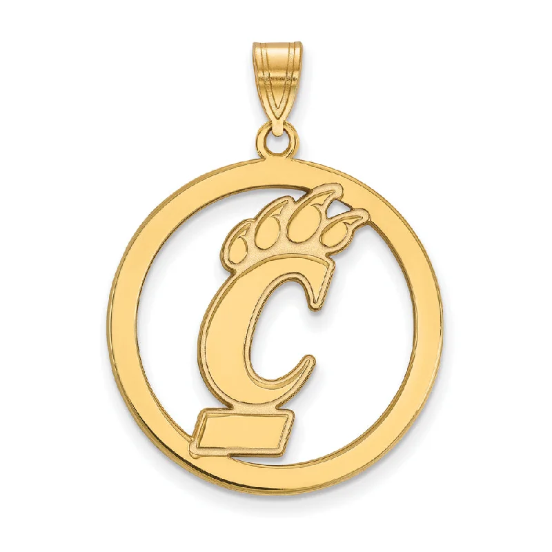 Timeless Beauty, Unbeatable Deals – Jewelry Sale On 14k Gold Plated Silver U. of Cincinnati XL Circle Pendant Timeless Beauty, Unbeatable Deals – Jewelry Sale On 14k Gold Plated Silver U. of Cincinnati XL Circle Pendant