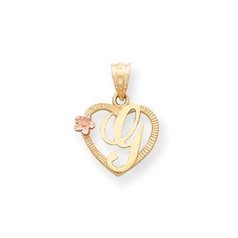 Dainty And Elegant Jewelry Now At Reduced Prices 14k Two Tone Gold Grace Collection 15mm Heart Initial G Pendant Dainty And Elegant Jewelry Now At Reduced Prices 14k Two Tone Gold Grace Collection 15mm Heart Initial G Pendant