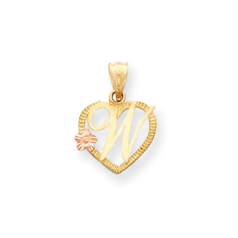 Unmissable Jewelry Clearance – Final Reductions 14k Two Tone Gold Grace Collection 15mm Heart Initial W Pendant Unmissable Jewelry Clearance – Final Reductions 14k Two Tone Gold Grace Collection 15mm Heart Initial W Pendant