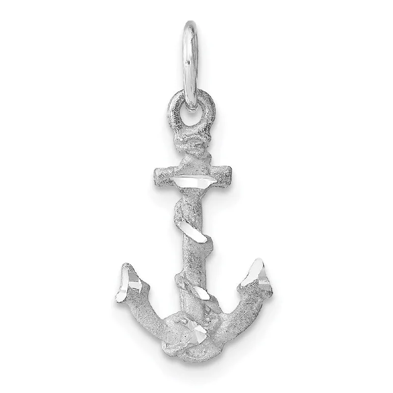 Must-Have Jewelry Pieces At Reduced Prices 14k White Gold Diamond Cut Anchor Charm or Pendant Must-Have Jewelry Pieces At Reduced Prices 14k White Gold Diamond Cut Anchor Charm or Pendant