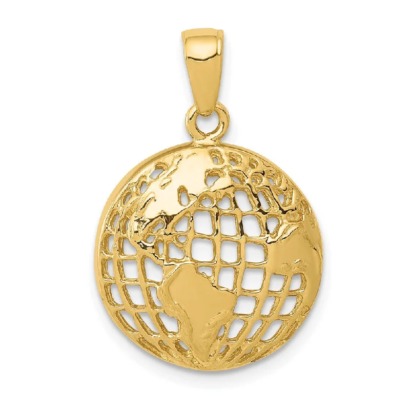 Fine Jewelry, Limited-Time Offers Available 14k Yellow Gold 16mm Concaved Globe Pendant Fine Jewelry, Limited-Time Offers Available 14k Yellow Gold 16mm Concaved Globe Pendant