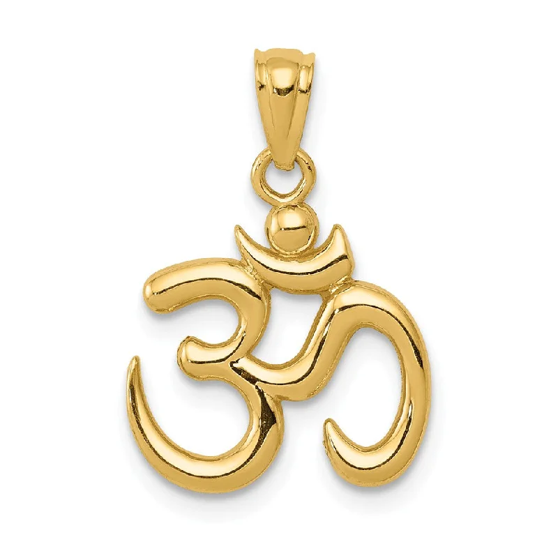 Get Your Favorite Jewelry At The Best Price 14k Yellow Gold 2D Om Symbol Pendant, 15mm (9/16 inch) Get Your Favorite Jewelry At The Best Price 14k Yellow Gold 2D Om Symbol Pendant, 15mm (9/16 inch)