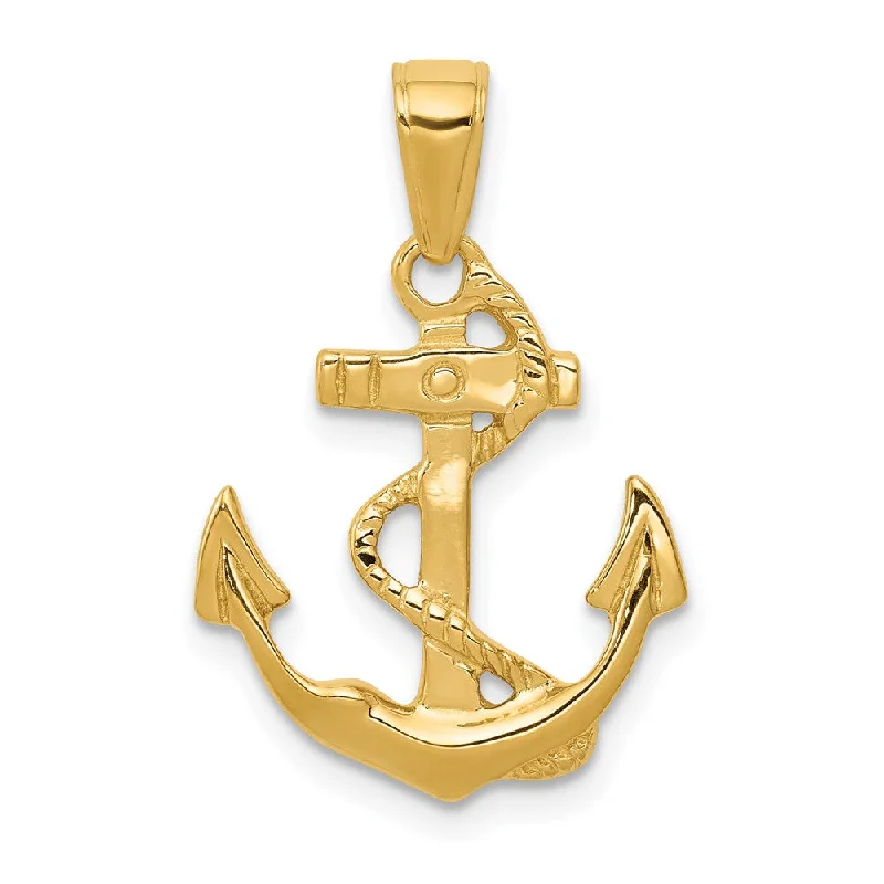 Premium Jewelry Now Available At Special Discounts 14k Yellow Gold 2D Polished Anchor Pendant Premium Jewelry Now Available At Special Discounts 14k Yellow Gold 2D Polished Anchor Pendant