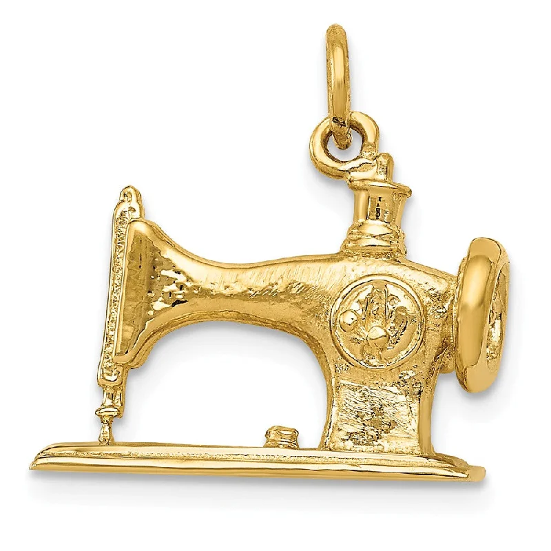 Handcrafted Jewelry Sale – Unique Designs At Low Prices 14k Yellow Gold 3D Antique Sewing Machine Charm Handcrafted Jewelry Sale – Unique Designs At Low Prices 14k Yellow Gold 3D Antique Sewing Machine Charm