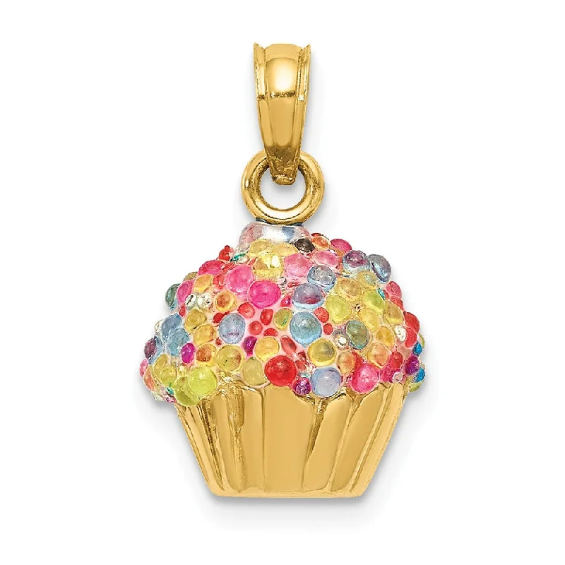 Buy More, Save More On Stunning Jewelry Designs 14k Yellow Gold 3D Bead Icing Cupcake Pendant Buy More, Save More On Stunning Jewelry Designs 14k Yellow Gold 3D Bead Icing Cupcake Pendant