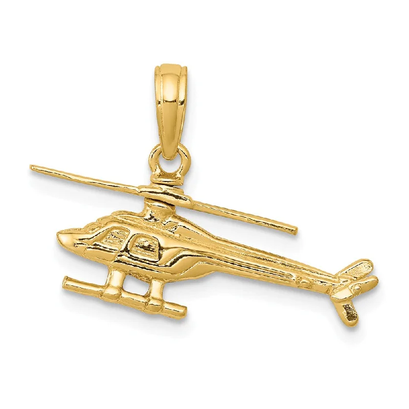 Must-Have Jewelry At Unbelievable Discounts 14k Yellow Gold 3D Moveable Helicopter Pendant Must-Have Jewelry At Unbelievable Discounts 14k Yellow Gold 3D Moveable Helicopter Pendant
