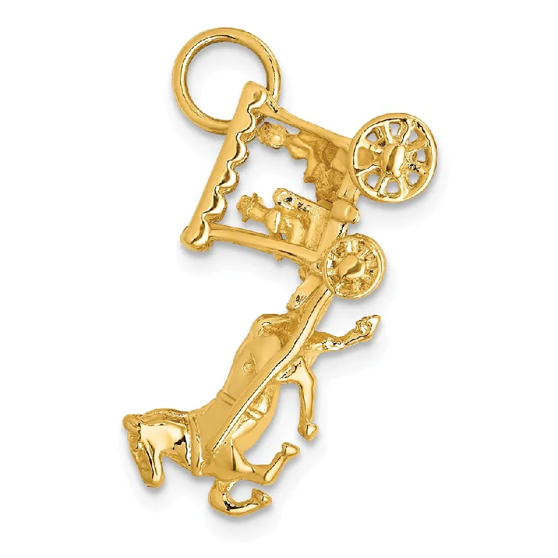 Sparkle For Less – Shop Our Limited-Time Jewelry Deals 14k Yellow Gold 3D Moveable Horse and Carriage Charm Sparkle For Less – Shop Our Limited-Time Jewelry Deals 14k Yellow Gold 3D Moveable Horse and Carriage Charm